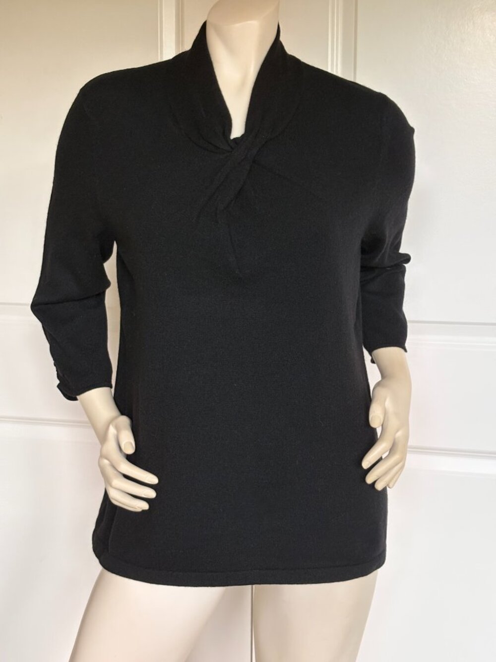 NWOT NORDSTROM COLLECTION BLACK CASHMERE SWEATER SIZE: XL